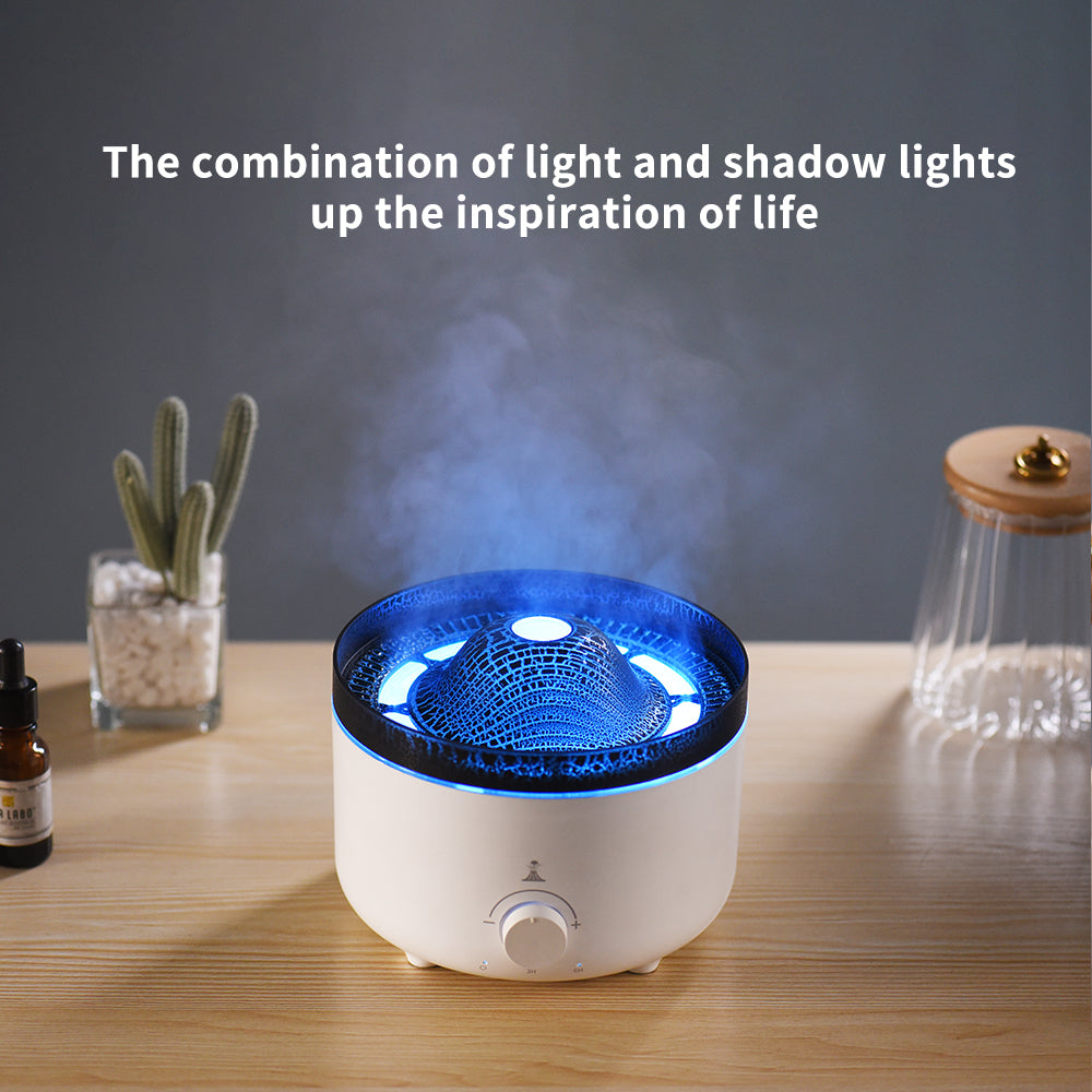 Mute of New Small Simulated Flame Volcano Humidifier Flame Humidifier Volcano Diffuser Home Decorations