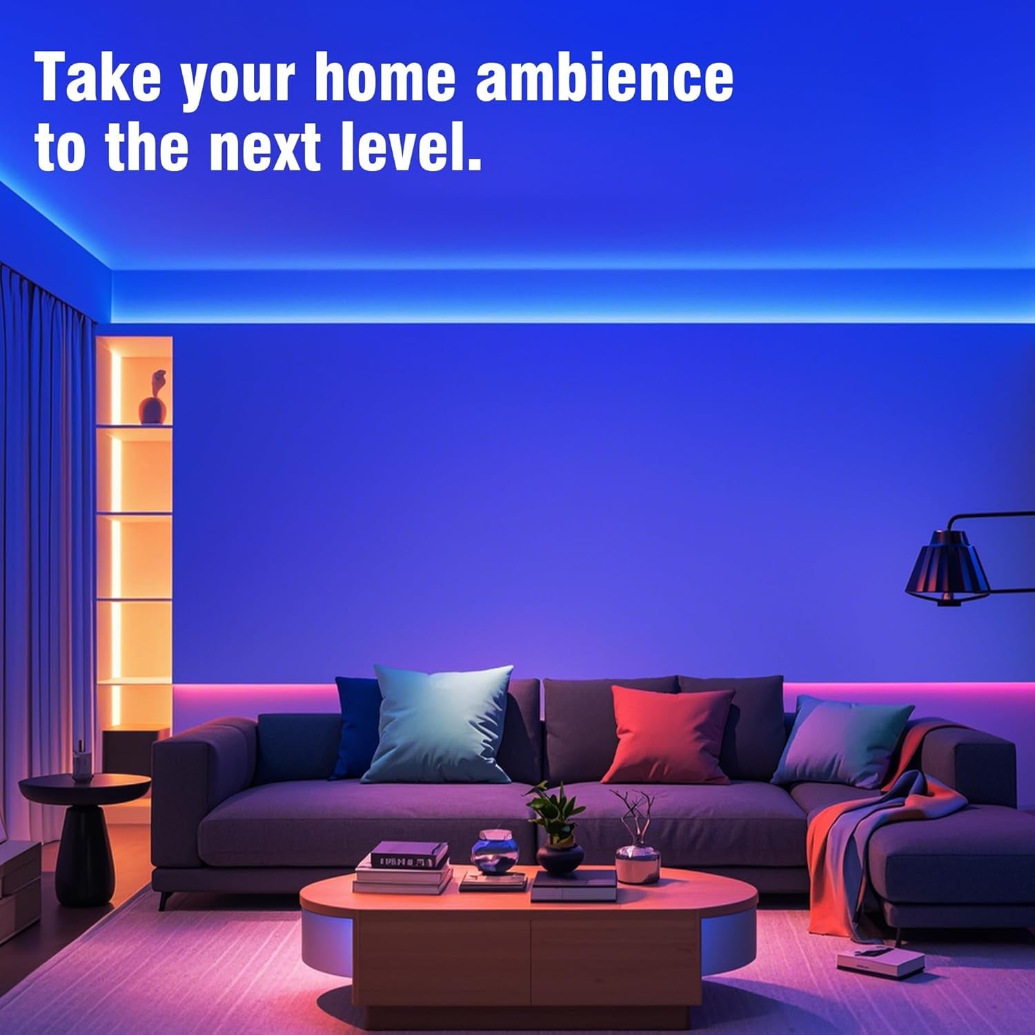 100Ft Led Strip Lights for Bedroom, Color Changing Led Light Strips Kit with 24 Keys IR Remote and Smart App Control, RGB Music Sync Lighting for Room, Home Decor